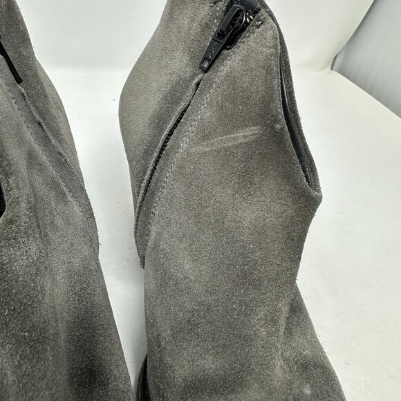 Paul Green Ankle Booties Women's Size UK 4.5 US 7 Dark Gray Suede Boots - Picture 4 of 9